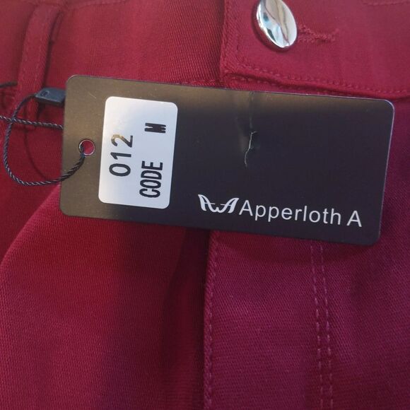 Apperloth A brick red burgundy skinny stretch pants, ankle length, size M - Picture 5 of 8